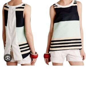 Like New Anthropologie Women's Troubadour Split Back Sleeveless Top Size 6